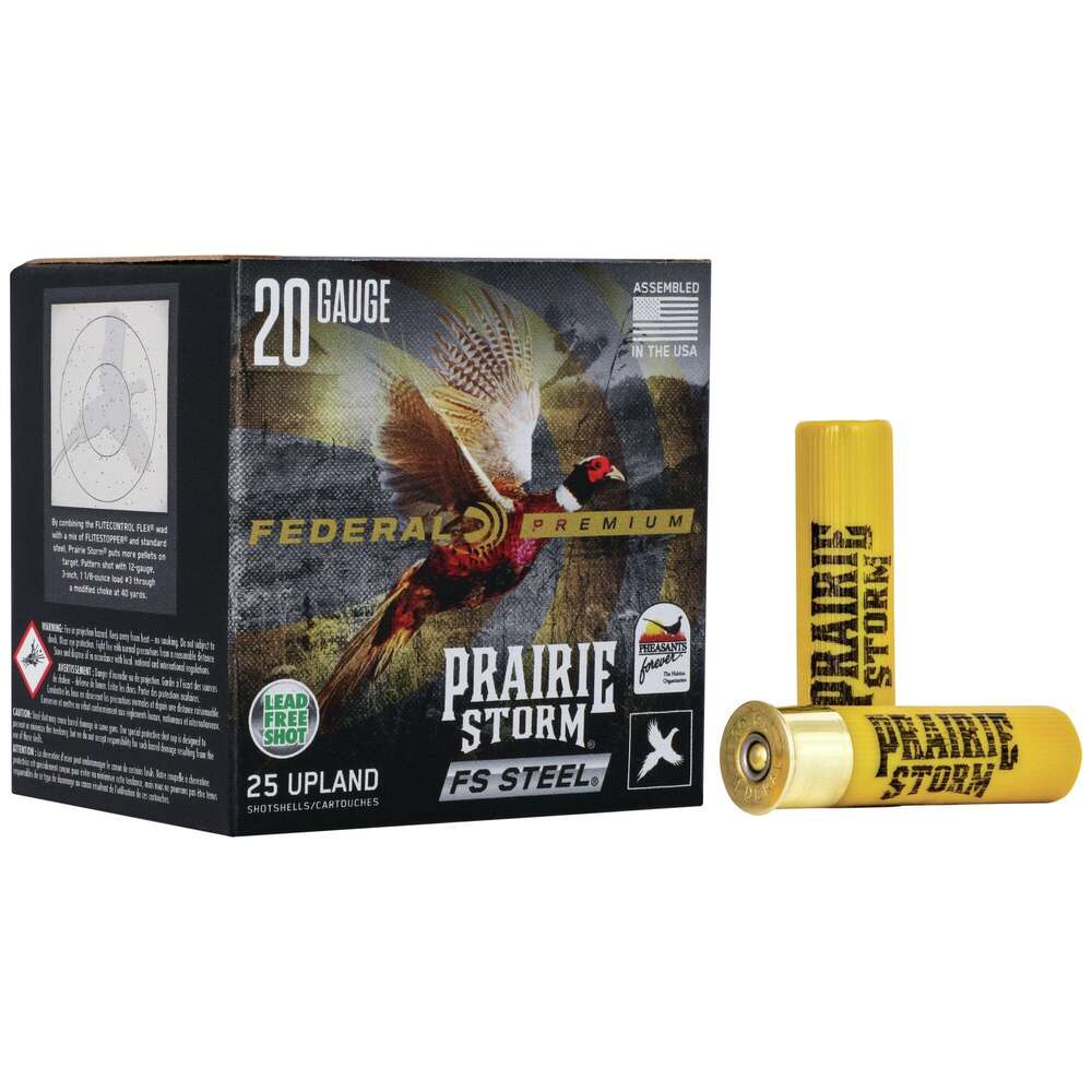 Ammunition Federal Ready Series 20Gauge FEDERAL 20GA 3 7/8OZ 3 FS STEEL AMMO 25RD