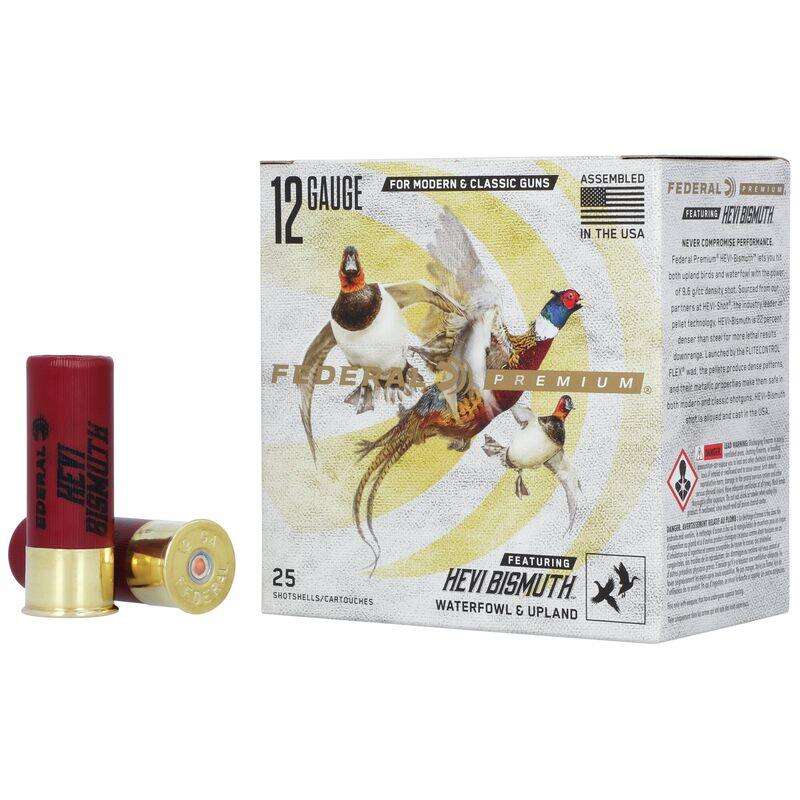 Ammunition Federal Ready Series 12Gauge2.75" FEDERAL 12GA 2 3/4" 1 1/4OZ  3 HEVI-BISMUTH AMMO 25RD