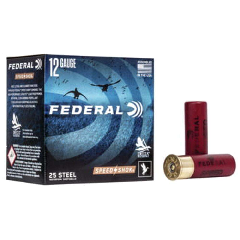 Ammunition Federal Ready Series 10Gauge FEDERAL SPEED-SHOK HIGH VELOCITY STEEL 10GA 3-1/2" 1-1/2OZ BBB AMMO 25RD