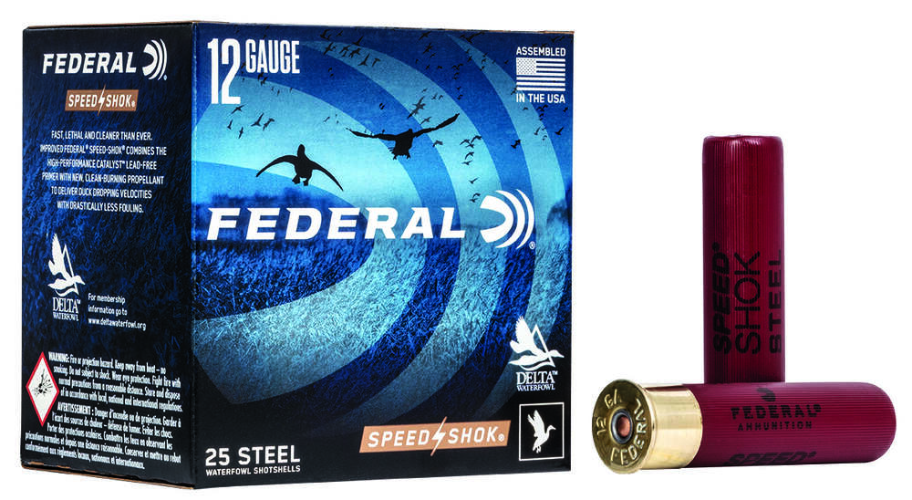 Ammunition Federal Ready Series 12Gauge FEDERAL SPEED-SHOK HIGH VELOCITY STEEL 12GA 3-1/2" 1-3/8OZ T AMMO 25RD