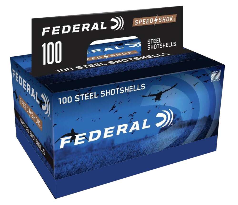 Ammunition Federal Ready Series 12Gauge FEDERAL SPEED-SHOK HIGH VELOCITY STEEL 12GA 3" 1 1/4OZ 2 AMMO 100RD