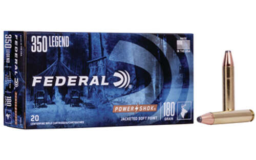 Ammunition Federal PowerShok FED PWRSHK 350LEG 180GR SP 20/200 • Model: PowerShok