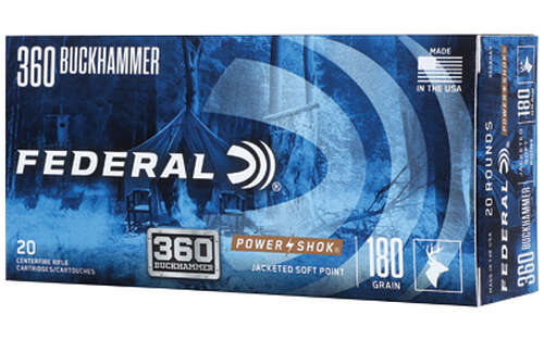 Ammunition Federal PowerShok FED PWRSHK 360 BCKHMMR 180GR 20/200