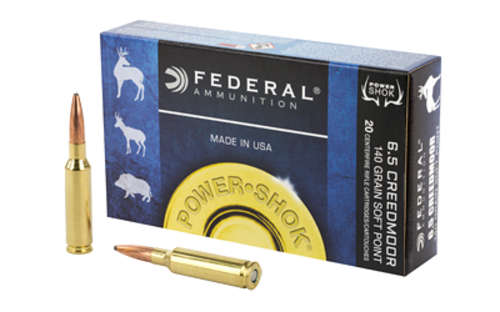 Ammunition Federal PowerShok 6.5Creedmoor FED PWRSHK 6.5CM 140GR SP 20/200