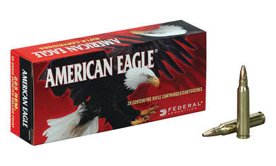 Ammunition Federal American Eagle 223Rem FED AM EAGLE 223 REM 50GR JHP 20/500