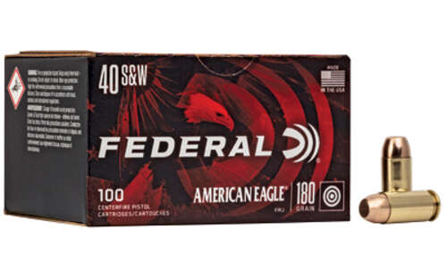 Ammunition Federal American Eagle 40SW FED AM EAGLE 40S&W 180GR FMJ 100/500