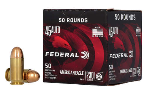 Ammunition Federal American Eagle 45ACP FED AM EAGLE 45ACP 230GR FMJ 50/500