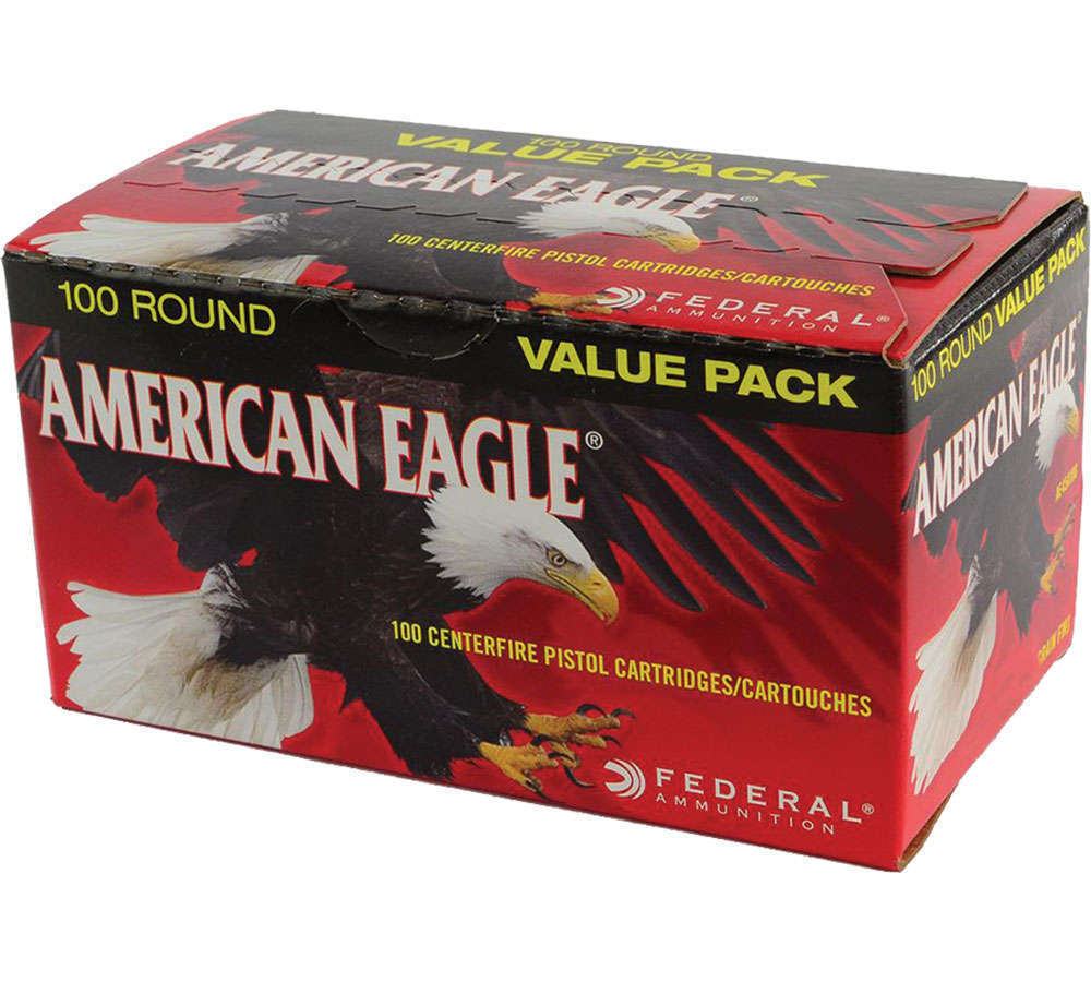 Ammunition Federal American Eagle 9mm FED AM EAGLE 9MM 115GR FMJ 100/500