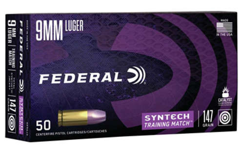 Ammunition Federal American Eagle 9mm FED AE 9MM 147GR TRN MTCH TSJ 50/500