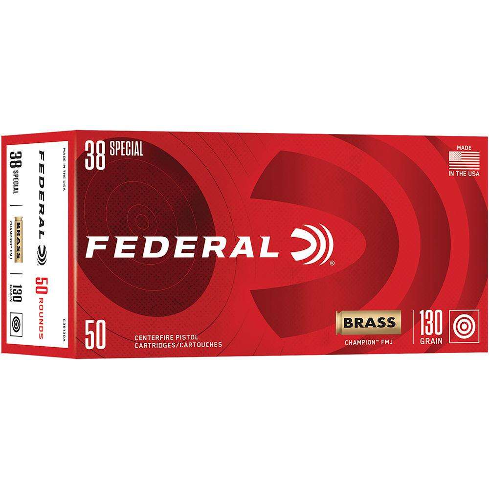 Ammunition Federal Champion 38Special FED CHAMP 38SPL 130GR FMJ 50/1000