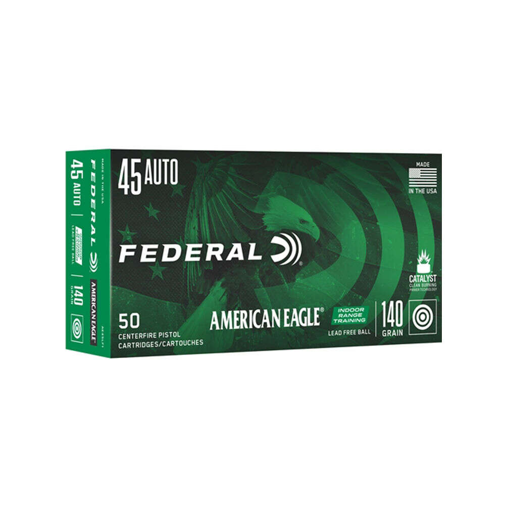 Ammunition Federal 4.50" 45ACP AE 45 AUTO LEAD FREE RANGE 140GR 50/BX