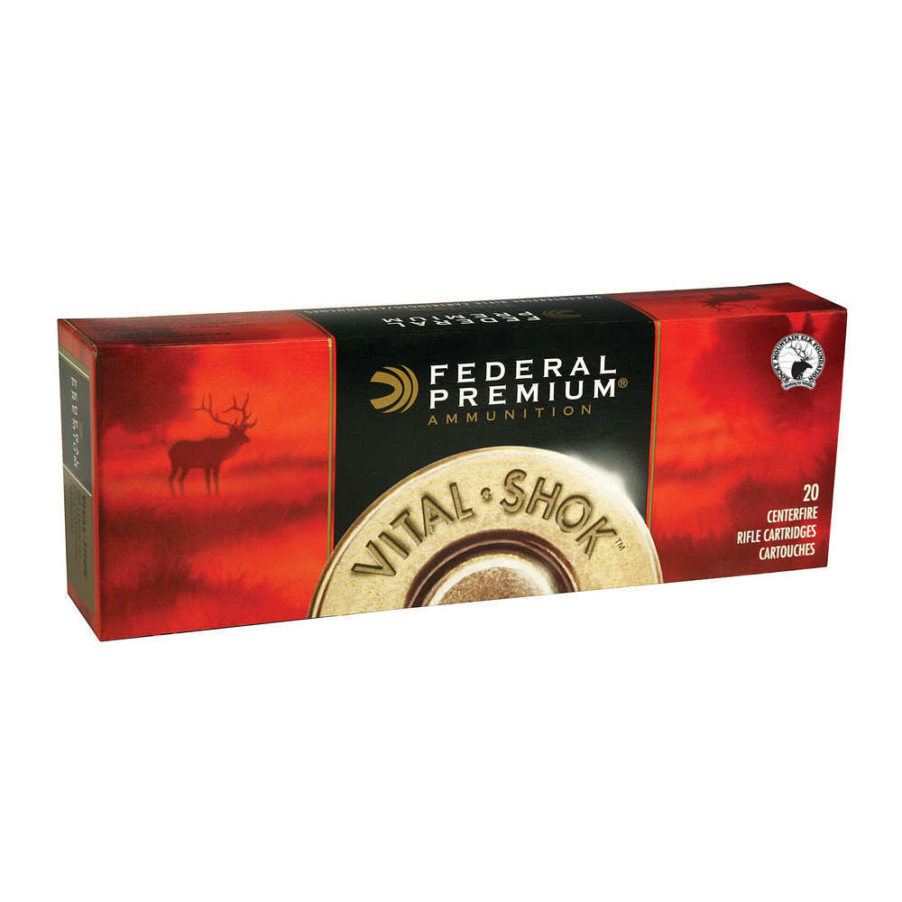 Ammunition Federal 4.50" 7.62x51mm VITAL-SHOK 308 WIN 165GR COPPER 20RD/BX