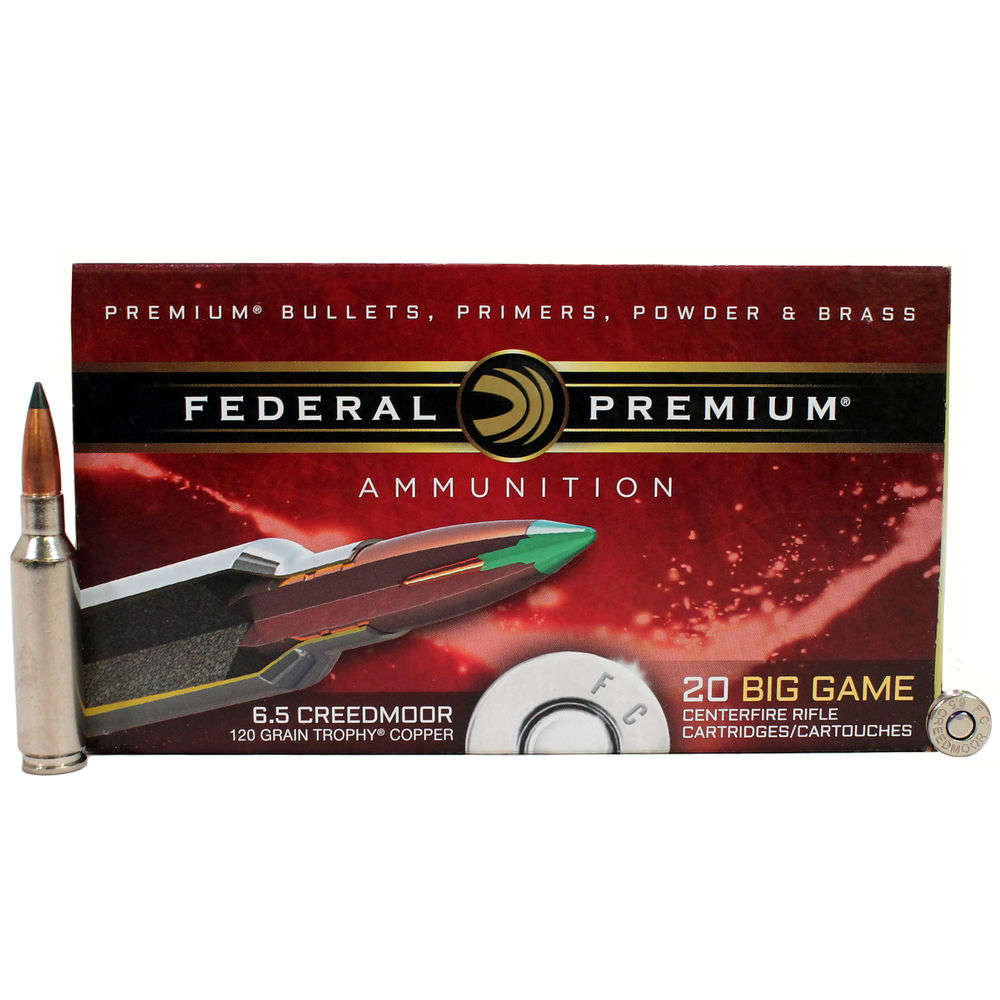 Ammunition Federal 4.50" VITAL-SHOK 6.5 CRD 120GR TRP CPR 20RD/BX