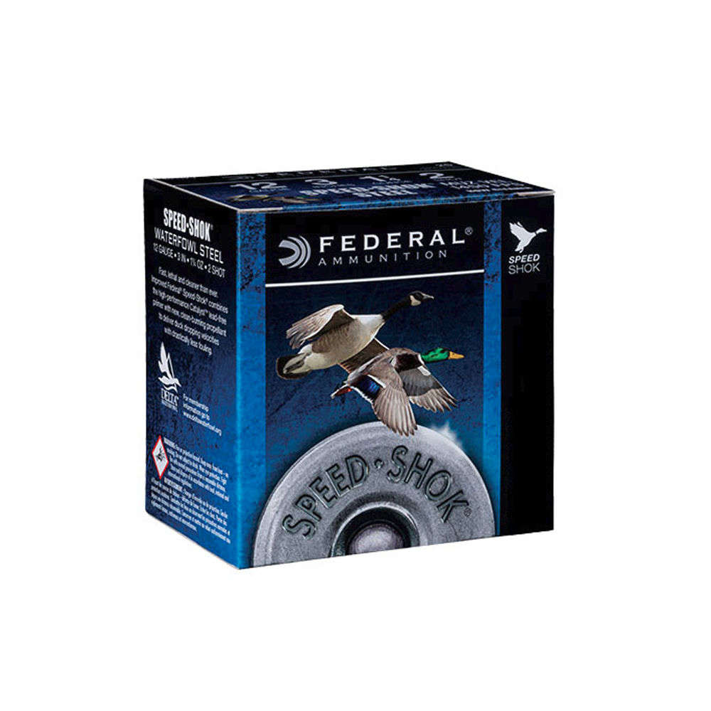 Ammunition Federal 4.50" 12Gauge3" SPEED SHOK 12GA 3IN 1-1/4OZ 1 BX/25