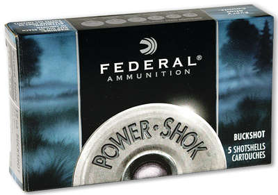 Ammunition Federal PowerShok 12Gauge FED PWRSHK 12GA 2.75 MX #4 BCK 5/250 &bull; Model: PowerShok