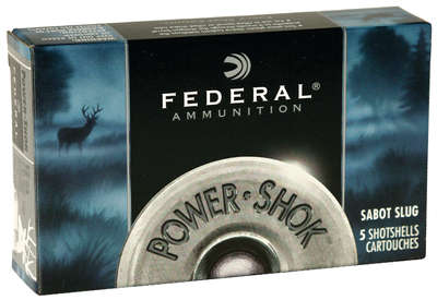 Ammunition Federal PowerShok 12Gauge FED PWRSHK 12GA 2.75 SABOT SLG 5/250