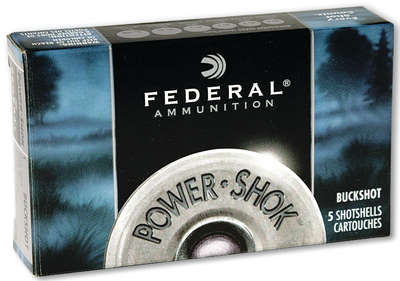 Ammunition Federal PowerShok 20Gauge2.75" FED PWRSHK 20GA 2.75 MX #3 BCK 5/250 • Model: PowerShok