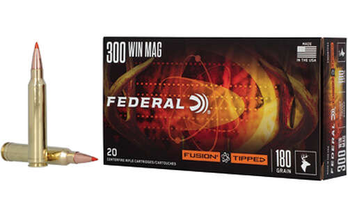 Ammunition Federal Fusion 300WinMag FUSION TIPPED 300WIN 180GR 20/200