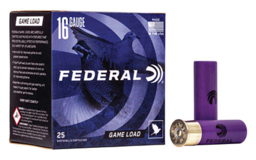 Ammunition Federal Game Load 16Gauge FED GAME LOAD 16GA 2 3/4" #8 25/250