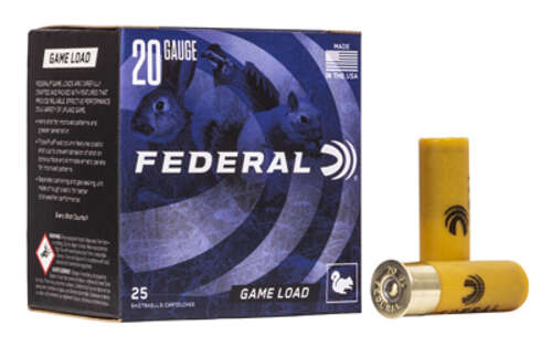 Ammunition Federal Game Load 20Gauge2.75" FED GAME LOAD 20GA 2 3/4" #6 25/250