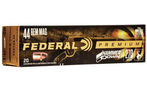 Ammunition Federal Federal Premium 44Magnum FED HMR DWN 44MAG 270GR SP 20/200