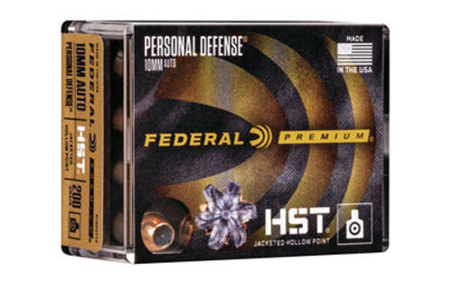 Ammunition Federal Premium Defense 10mm FED PD HST 10MM 200GR JHP 20/200