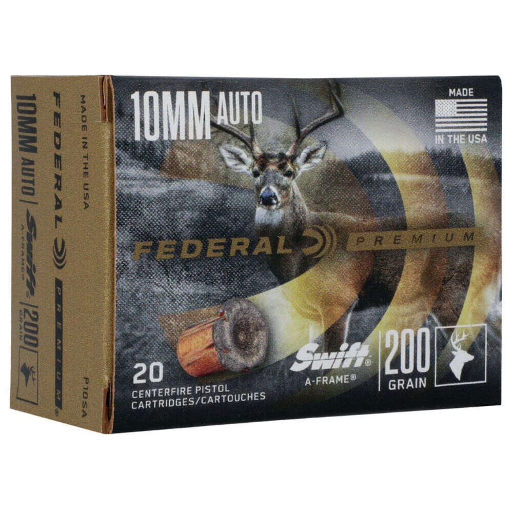 Ammunition Federal Swift 10mm FED PRM 10MM 200GR A-FRAME 20/200