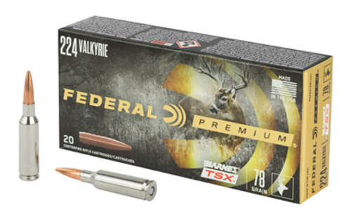 Ammunition Federal Federal Premium 224Valkyrie FED PRM 224VLK 78GR BRNS TSX 20/200