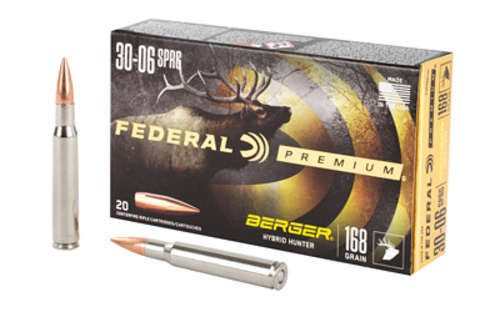 Ammunition Federal Federal Premium 30 06 FED PRM 3006 168GR HYB HTR 20/200