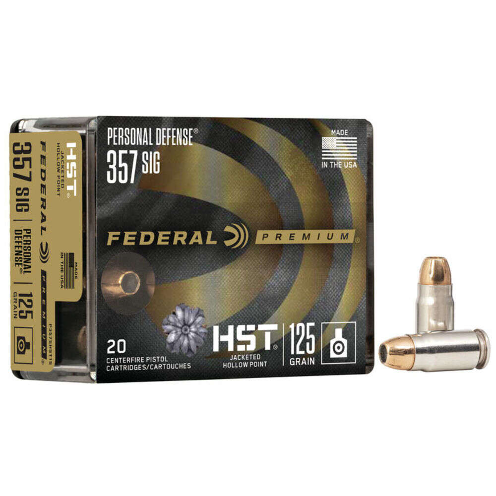 Ammunition Federal Federal Premium 357Sig FED PRM HST 357SIG 125GR JHP 20/200