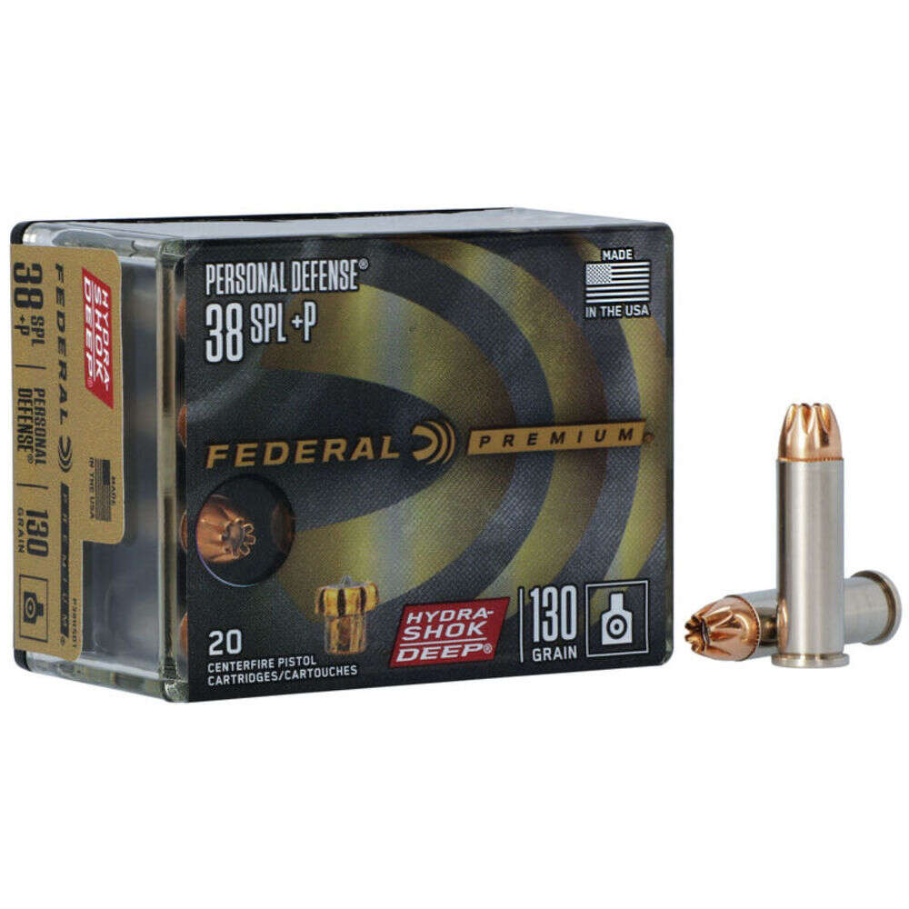 Ammunition Federal Federal Premium 38Special FED HS DP 38SPL+P 130GR 20/200