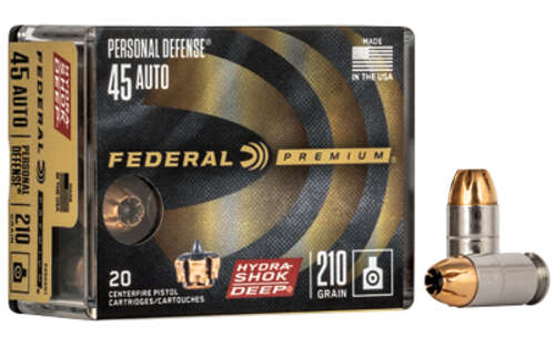 Ammunition Federal Federal Premium 45ACP FED PRM HS DP 45ACP 210GR 20/200