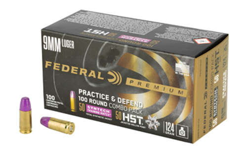 Ammunition Federal Premium Defense 9mm FED PRCTC & DFND 9MM HST/SYN 124GR