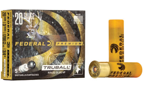 Ammunition Federal Federal Premium 20Gauge3" FED VSHOK 20GA 3" TB SLUG HP 5/250 • Model: Federal Premium