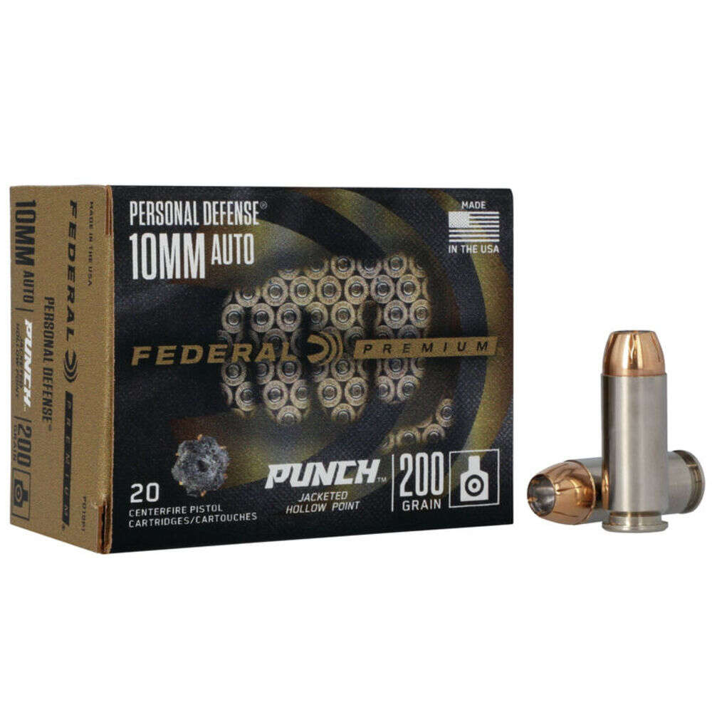 Ammunition Federal Federal Premium 10mm FED PRM PUNCH 10MM 200GR JHP 20/200