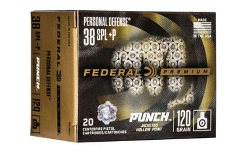 Ammunition Federal Federal Premium 38Special FED PUNCH 38 SPL 120GR JHP 20/200