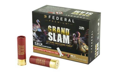 Ammunition Federal Grand Slam 12Gauge FED GRAND SLAM 12GA 3" #5 1.75OZ 10/