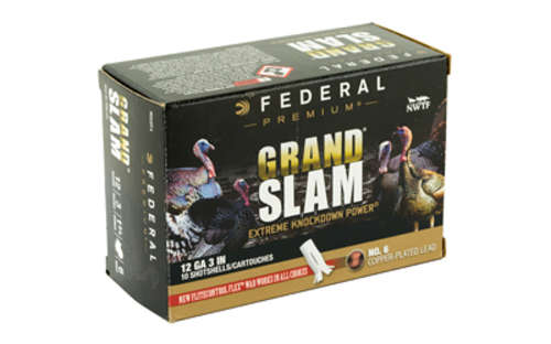 Ammunition Federal Grand Slam 12Gauge FED GRAND SLAM 12GA 3" #6 1.75OZ 10/