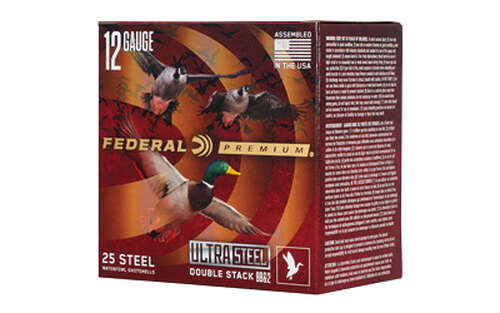 Ammunition Federal Ultra Steel 12Gauge FED ULT STL 12GA 3" BB/#2 25/250