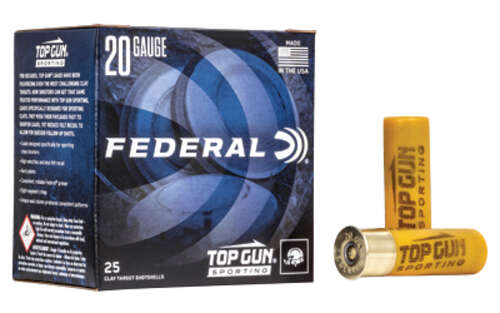 Ammunition Federal Top Gun 20Gauge2.75" FED TOP GUN 20GA 2.75" #7.5 25/250