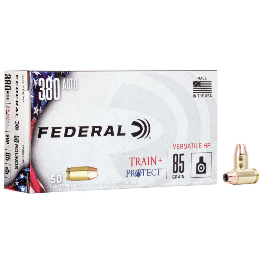 Ammunition Federal Train & Protect 380ACP FED TRAIN/PROTCT 380ACP 85GR VHP 50