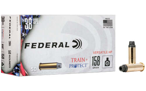 Ammunition Federal Train & Protect 38Special FED TRAIN/PROTCT 38SPL 158GR VHP 50