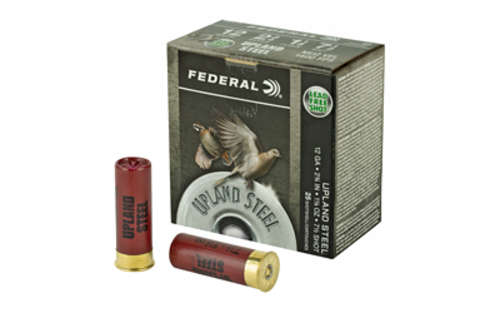 Ammunition Federal Upland Steel 12Gauge FED UPLND STL 12GA 2.75" #7.5 25/250 • Model: Upland Steel