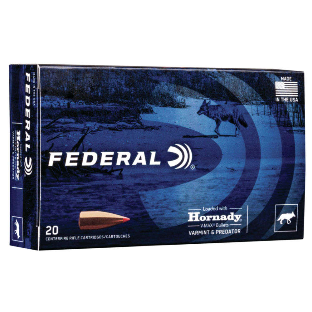 Ammunition Federal Varmint & Predator 223Rem FED V&P 223REM 53GR HRNDY V-MAX 20/2