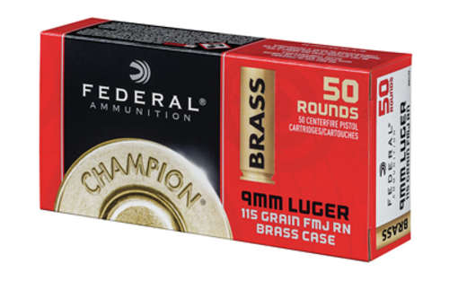 Ammunition Federal Champion 9mm FED CHAMP 9MM 115GR FMJ BRS 50/1000