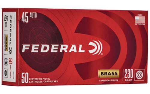 Ammunition Federal Champion 45ACP FED CHAMP 45ACP 230GR FMJ BRSS 50/1