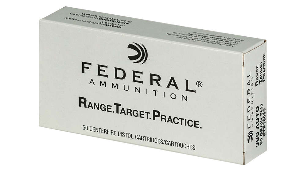 Ammunition Federal 203 ft lbs 380ACP FED RTP38095     380        95 FMJ  RNGTRT   50/20