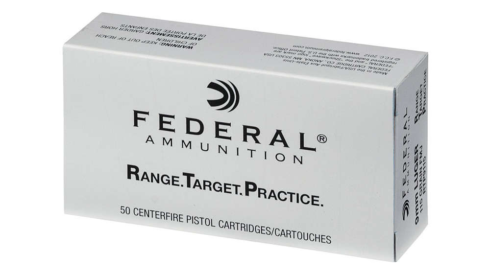 Ammunition Federal 356 ft lbs 9mm FED RTP9115      9MM       115 FMJ  RNGTRT   50/20 • Model: 356 ft lbs