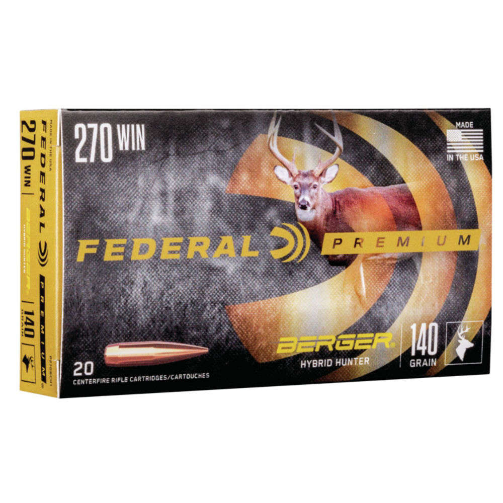 Ammunition Federal 2705 ft lbs 270Win FED P270BCH1       270     140 BERGER        20/10 • Model: 2705 ft lbs