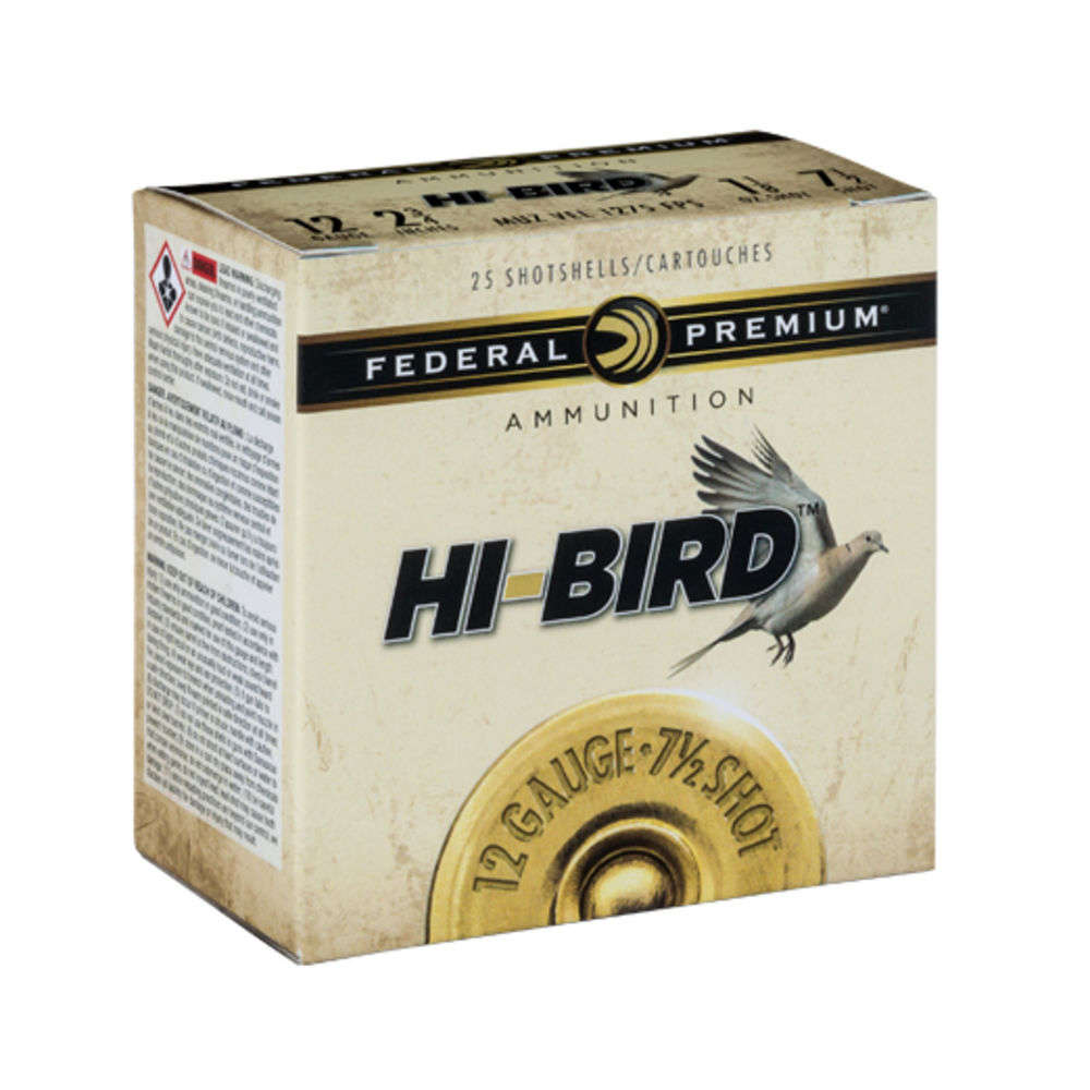 Ammunition Federal 1 1/8 oz 12Gauge FED HVF1275  UPLND BIRDS 12 2.75 7.5   1-1/8 25/10